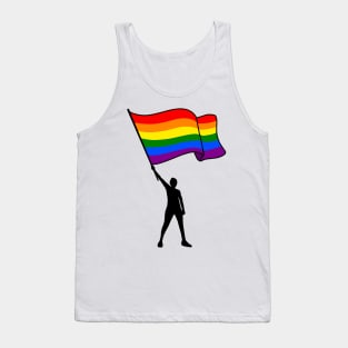 Pride Month Gay Apparel Waving LGBTQ Rainbow Pride Flag Tank Top